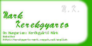 mark kerekgyarto business card