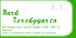 mark kerekgyarto business card